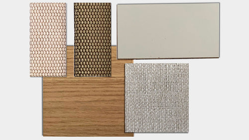 Propuesta de comedor contemporáneo con lámpara suspendida y mobiliario en roble natural, estilo cálido y minimalista.