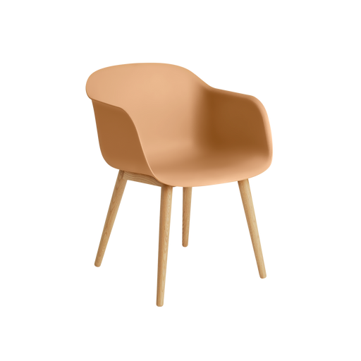 Silla Fiber con brazos Base Roble Muuto