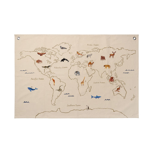 Mapa textil The World Ferm Living